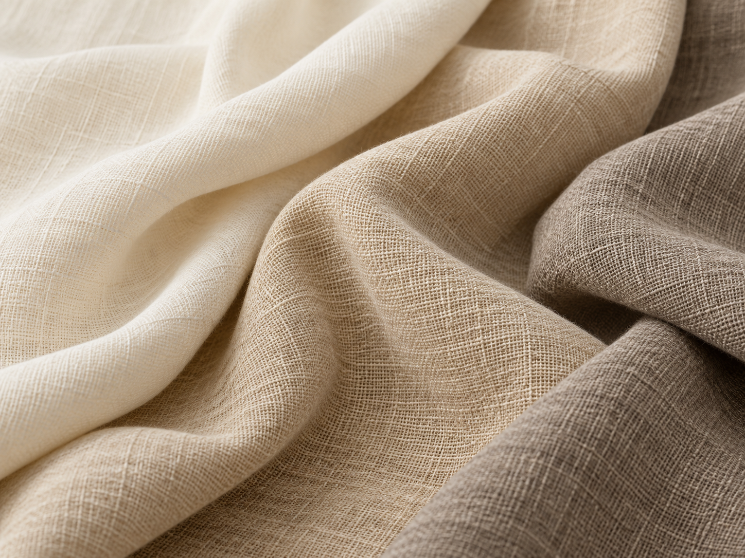 Deep charcoal and navy trouser fabrics with a visible twill weave